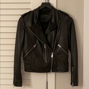 All Saints Leather Jacket, Size 0